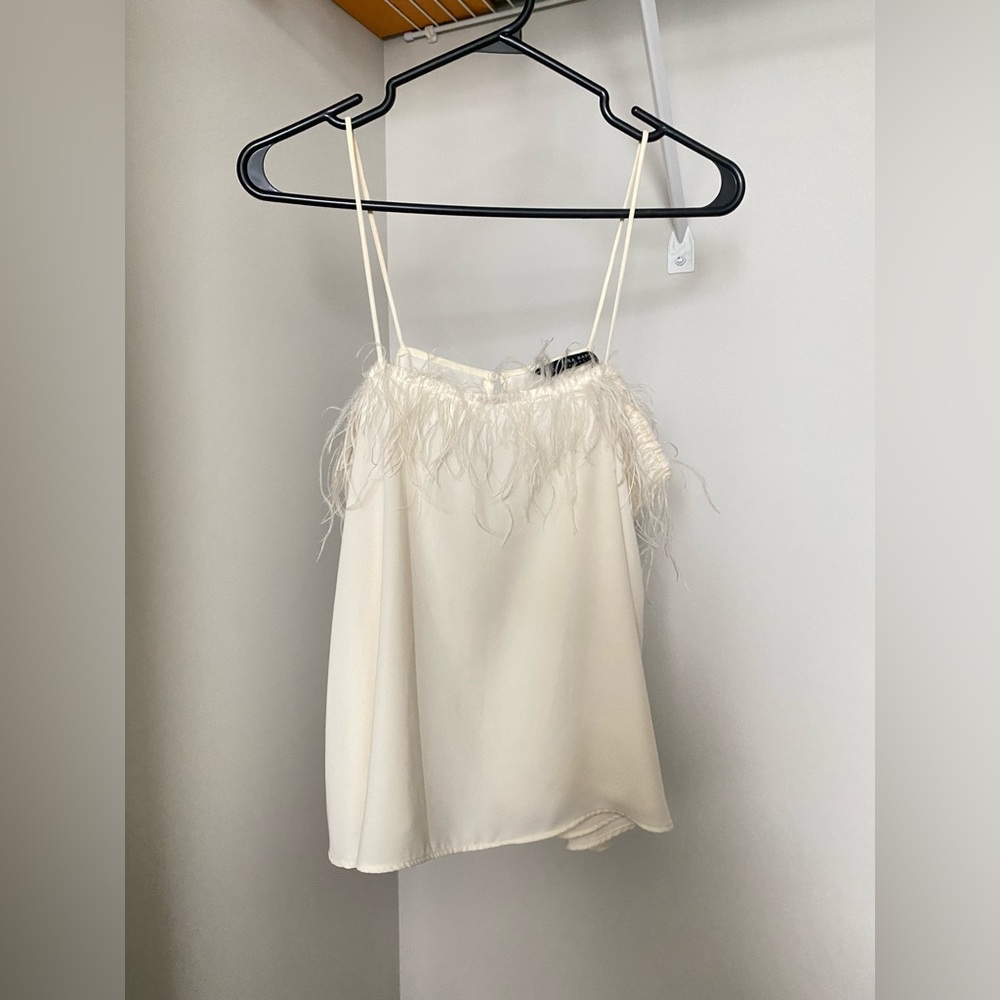 Zara feather Tank top